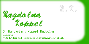 magdolna koppel business card